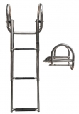 Ausziehbare Leitern fr Badeplattform mit Griffen BBN06 3 Stufen schwarz