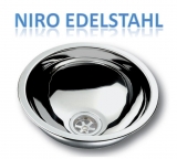 Waschbecken NIRO rund Durchmesser = 330mm Auenma