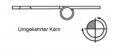 Scharnier Edelstahl Umgekehrter Kern 68x39 mm