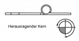 Scharnier herausrag. Kern VA-Stahl 68,5x38,5 mm Strke 2 mm