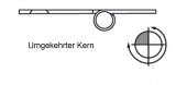 Scharnier mit Gelenk unten  VA-Stahl 68,5x38,5 mm Strke 2 mm