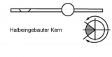 Schanier, oval 56x90 mm Schraubenbefestigung  2 mm