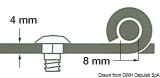Scharnier aus hochglanzpoliertem rostfreien Edelstahl AISI 316 130x100mm