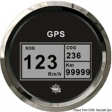 GPS Geschwindigkeitsmesser  Typ 2 Anzeige schwarz, Ring poliert  Kein Geber notwendig.