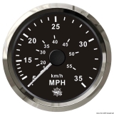 Geschwindigkeitsmesser Anzeige schwarz - Blende poliert 0 bis 65 MPH