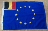 EU Flagge mit kleiner belgischer Flagge links oben 40x60cm