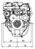 Dieselmotor Sole SM 105 L mit 6 Zylindern 76 PS mit TM 93 hydraulischem Wendegetriebe 2,40