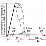 LENCO Trimmklappen Standard kurz  Empf. Bootslnge  4,9 bis 7,6 m