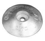 Ruderblatt und Trimm Anode Durchmesser 70mm Aluminium