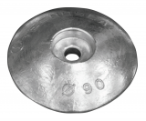 Ruderblatt und Trimm Anode schwere Ausfhrung Durchmesser 90mm Aluminium