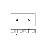 Anoden anschraubbar Plattenanoden Bolt on Anode for Hull 200x100x23  Zink