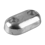 Anoden anschraubbar Plattenanoden oval Hamilton Plate for Idrojet 292 Aluminium