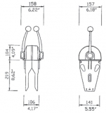 Einhebelschaltung Toppmontage Modell B104 fr 2 Motor