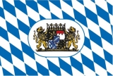 Flagge Bayern Rauten und Wappen 200 x 300mm
