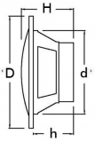 Lautsprecher m.Doppelkegel 5,25- 2x40 W wei