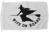 Frau an Bord Flagge schwarz 30 x 45cm