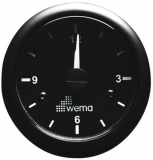 Uhr analog WEMA Serie Black White schwarz