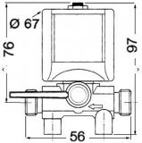 Magnetventil Treibstoff-Elekttrohahn 12 V