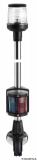 Lampenschaft Classic aus rostfreiem Edelstahl mit Zweifarbenlaterne, Einbau, schwarz 100cm
