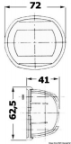 Navigationslicht aus der Serie Compact 12, Edelstahl, links