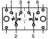 Taster 6 zweipolig Glhbirnen wei 12V 20A Typ (ON)- OFF-(ON)
