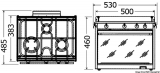 Backofen Version Topline von Techimpex 4 Flammen