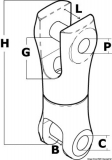 Drehbare Ankerkettenverbindung, Maxi-Ausfhrung  12/14mm