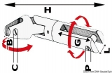 Drehbare Ankerkettenverbindung mit Doppelwirbel Kette 9/10mm