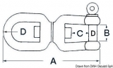 Kettenwirbelschkel mit Gabel+ Gabel D 5mm