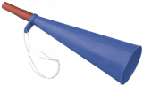 Nebelhorn aus Kunststoff Farbe blau / orange