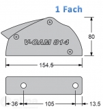Fallenstopper 1fach BBN5 / Typ Single / Leine:  10 bis 12mm / Max Last: 850 - 1200 kg / Montage: 2 x  8 mm